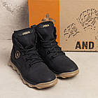 Чоловічі зимові шкіряні черевики Winterized Originals Black, фото 5