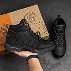 Чоловічі зимові шкіряні черевики WJ Trekking Step Black, фото 8