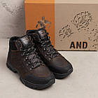 Чоловічі зимові шкіряні черевики WJ Trekking Step Chocolate, фото 5