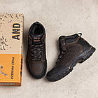 Чоловічі зимові шкіряні черевики WJ Trekking Step Chocolate, фото 6
