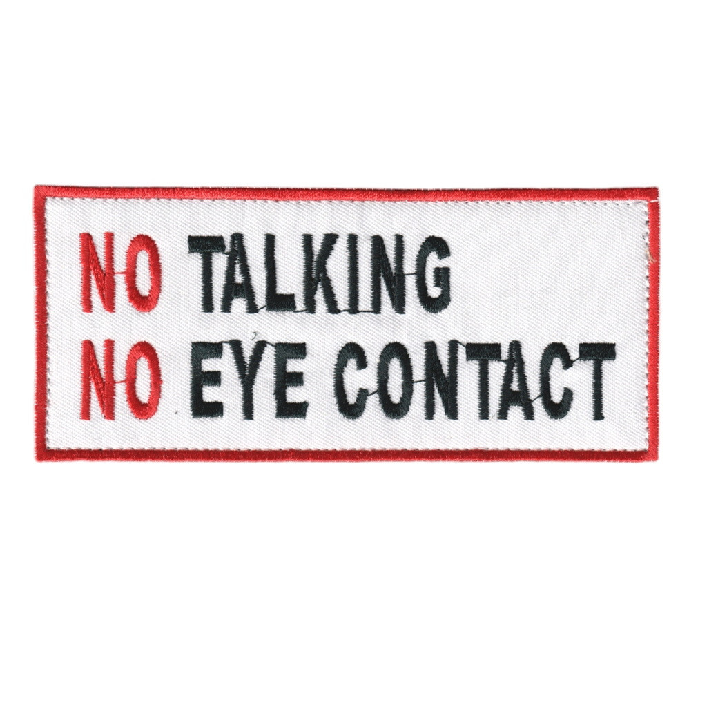 Шеврон no talking, на білому, ЗСУ. 14,5см * 4,5 см