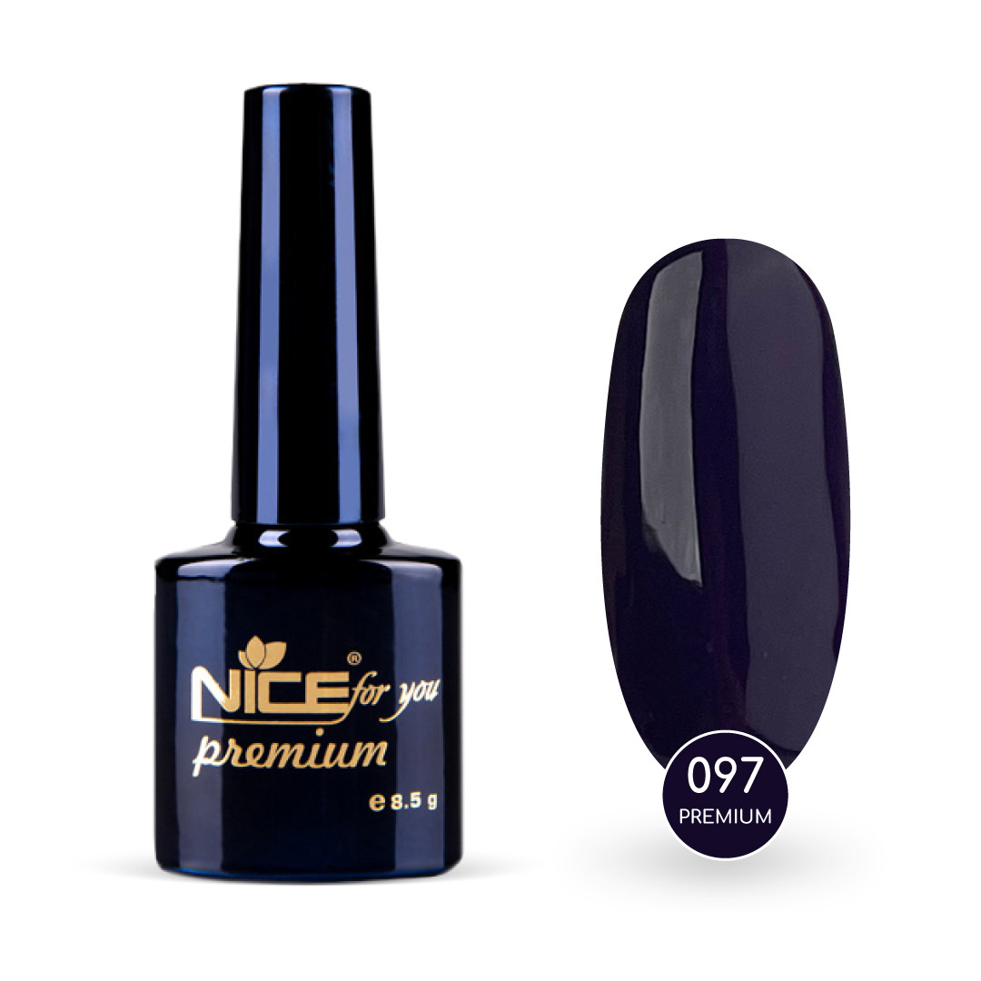 Гель-лак Nice for you Premium №097 Темно-фіолетовий 8.5 г