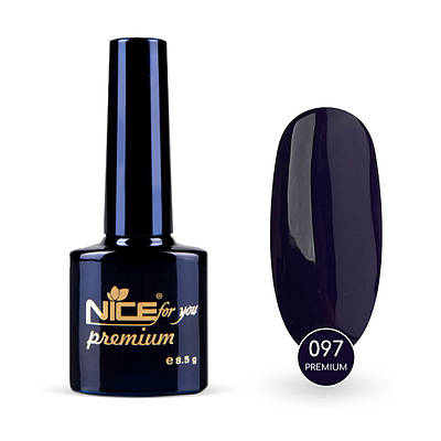 Гель-лак Nice for you Premium №097 Темно-фіолетовий 8.5 г