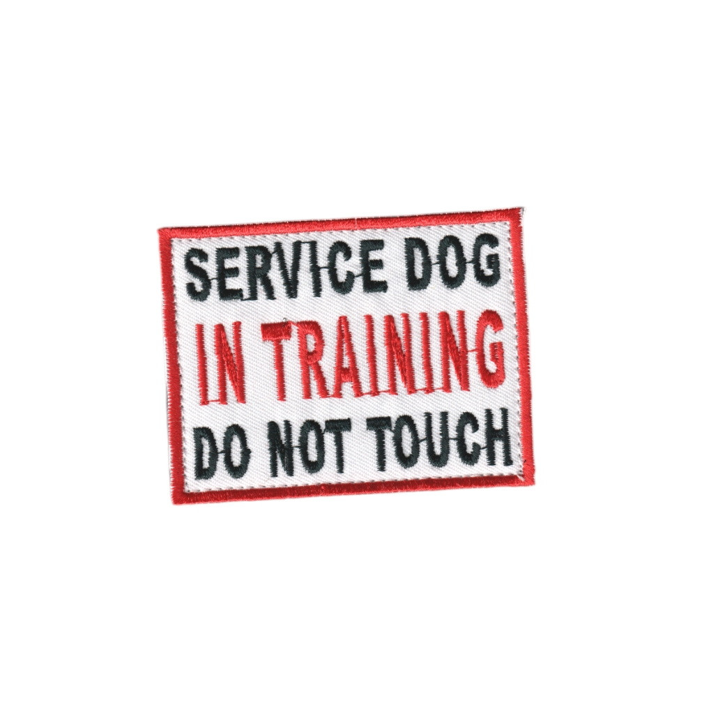 Шеврон військовий / армійський, service dog in training, на липучці, на білому ЗСУ. 5 см * 8 см