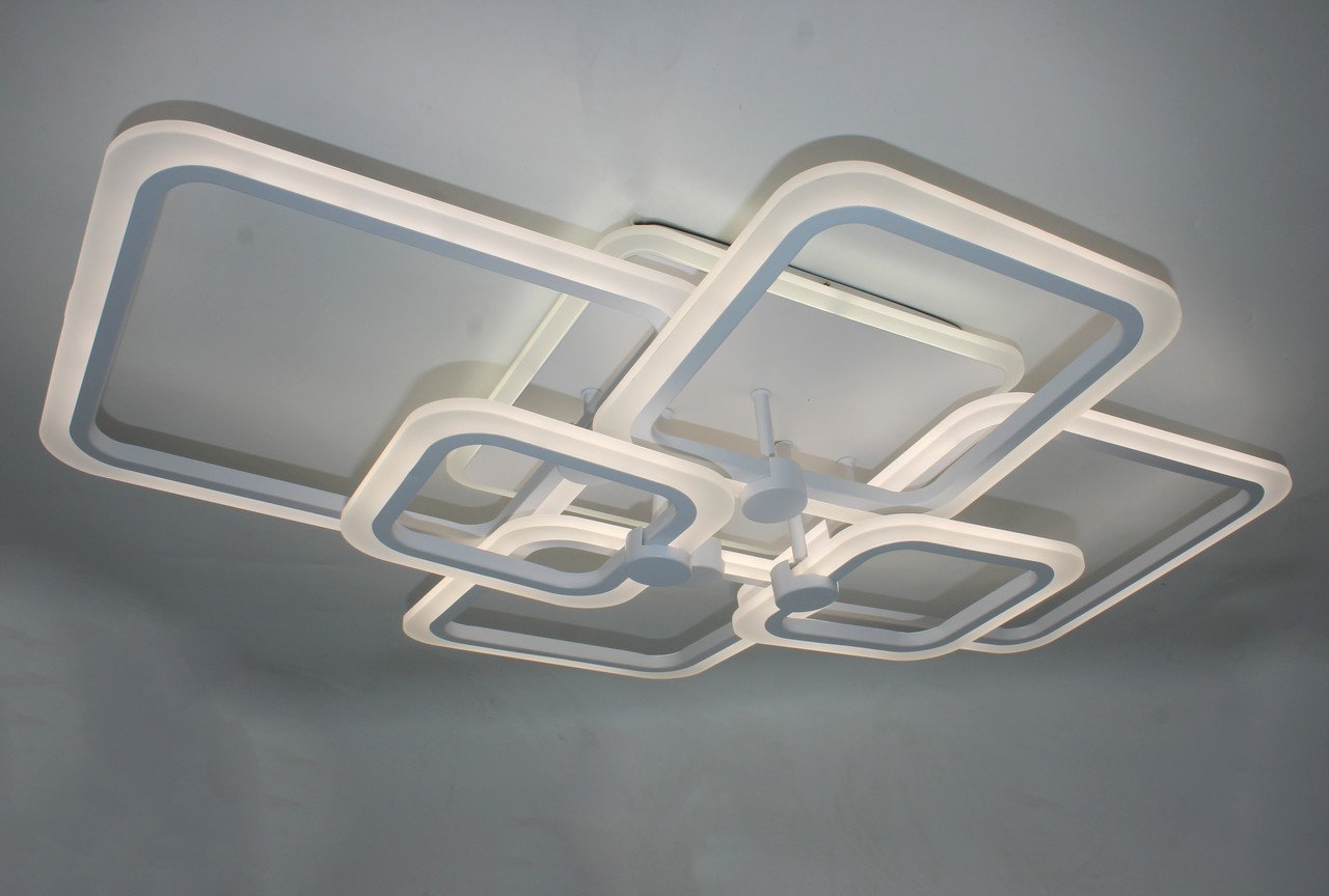 Люстра Led з пультом F+Light 200W до 35 кв.м колір Білий LD4453-6