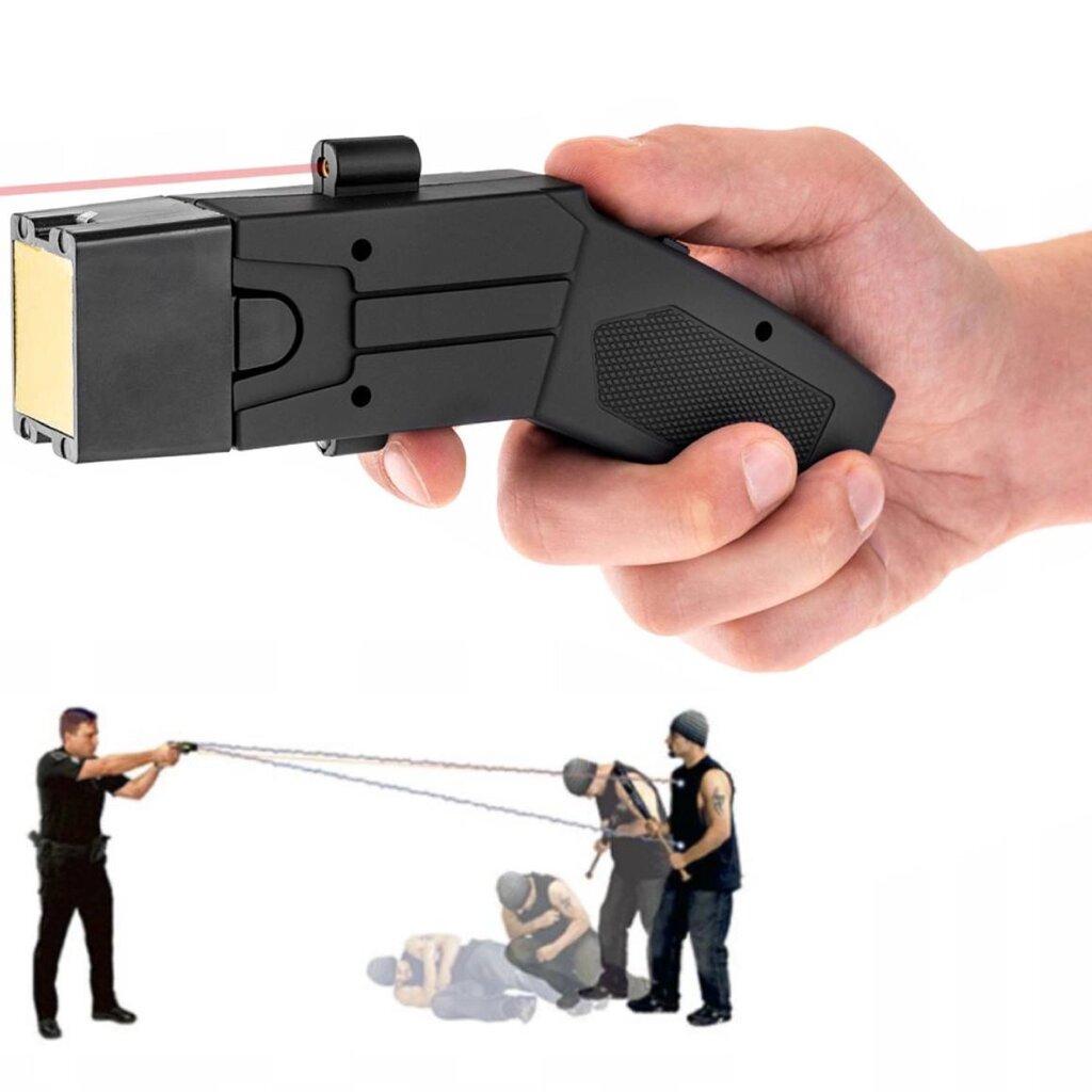 Потужний Стріляючий електроwокер «Taser» + лазер + сирена Топ Продаж тайзер