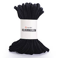 YarnArt VELOURMALLOW (Ярнарт Велюрмеллоу) № 7109 чорний (Велюрова пряжа для в'язання сумок та аксесуарів)