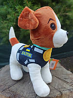 ММягкая игрушка собака патриотическая Патрон 25см Якість музикальна Патрончик джек