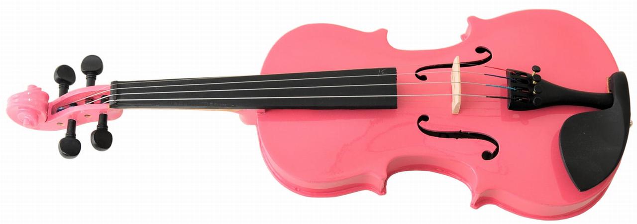 Дерев'яна скрипка 1/2 PRIMA SOLOIST в рожевому кольорі