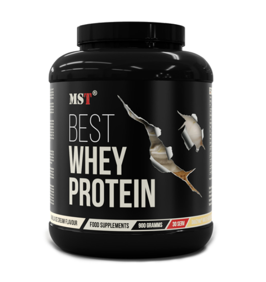 Сиворотковий протеїн Best Whey Protein + Enzyme MST Ванільне морозиво 900 г