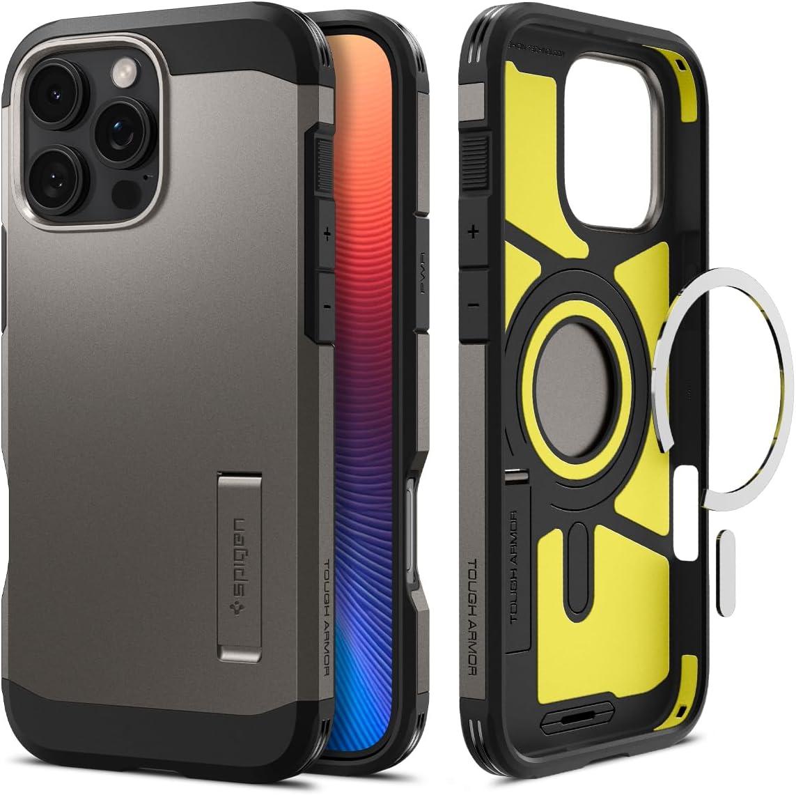 Чохол Spigen Tough Armor MagFit Gunmetal для iPhone 16 Pro ACS08145
