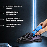 Сушарка для гірськолижних лижних черевиків, електрична сушка для взуття, підігрів для взуття Hechpro синя 2564з, фото 4