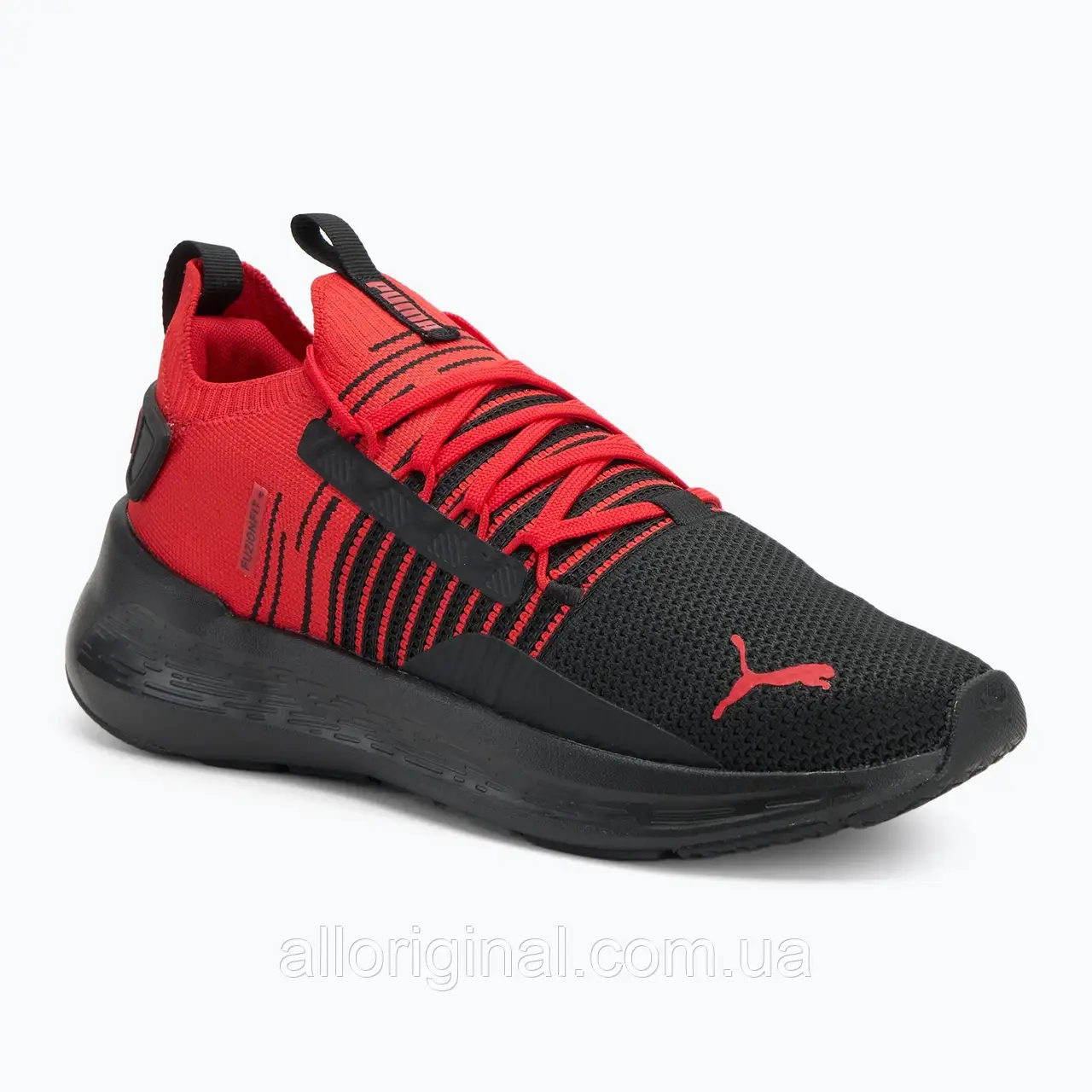 AllOriginal com ua Бігові кросівки PUMA Softride Symmetry Fuzion пума чорні / на всі часи червоні РОЗМІРИ