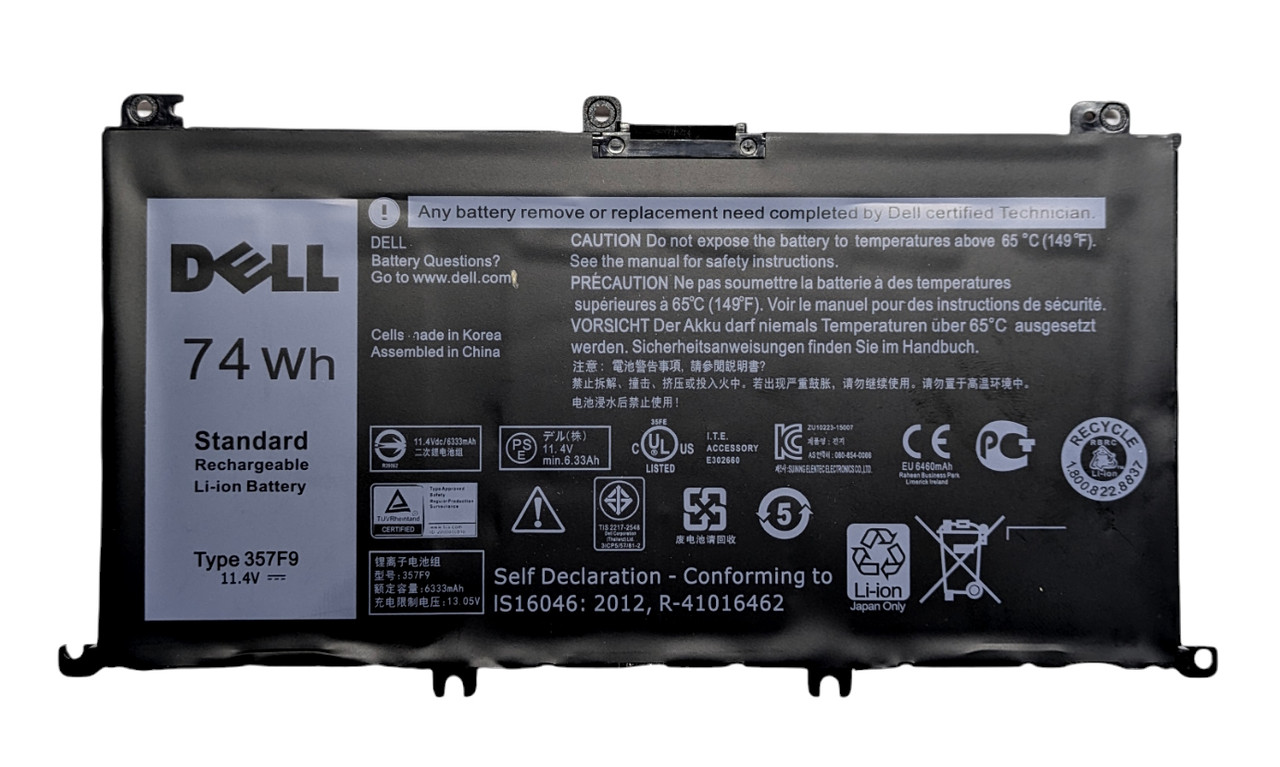 Акумулятор для ноутбука Dell Inspiron 15-7559 7566 7567 7759 357F9 — 11.1V 74Wh