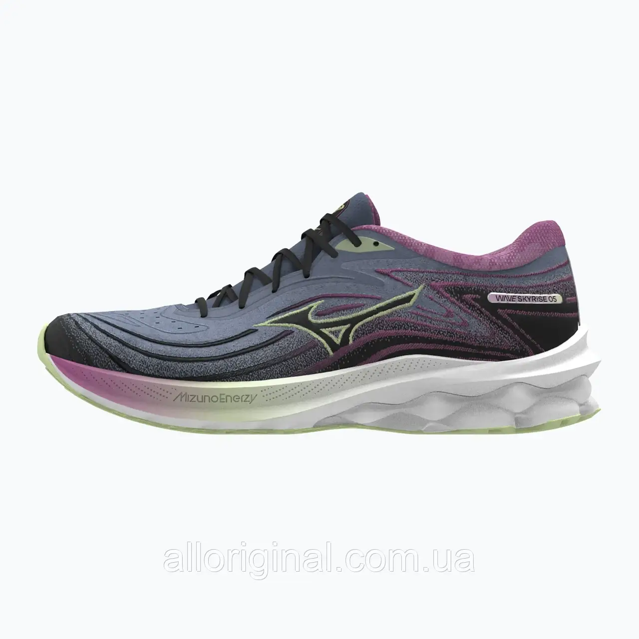 AllOriginal com ua Кросівки для бігу жіночі Mizuno Wave Skyrise 5 Roxy wild wind/black/rosebud РОЗМІРИ