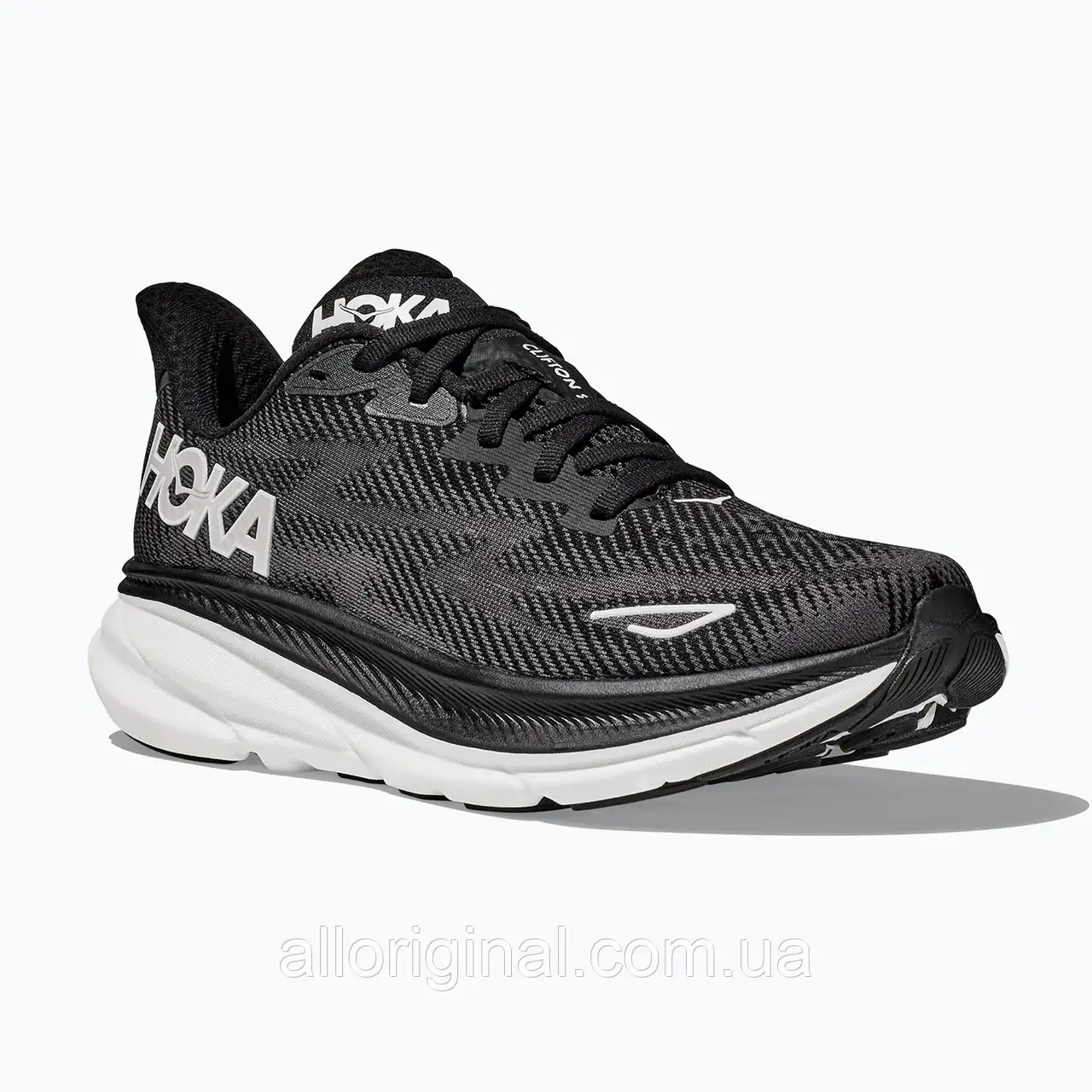 AllOriginal com ua Кросівкі для бігу жіночі HOKA Clifton 9 black/white РОЗМІРИ ЗАПИТУЙТЕ