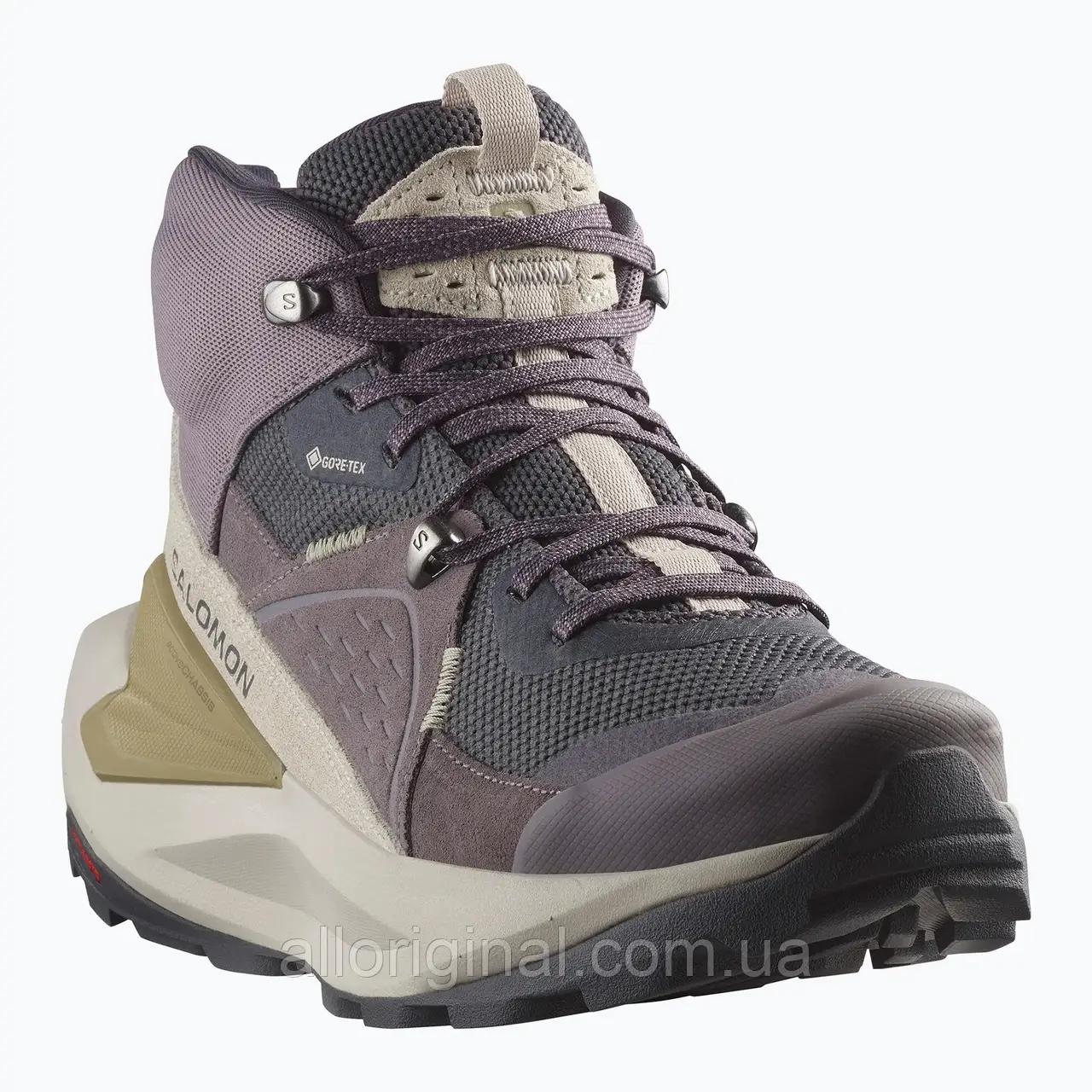 AllOriginal com ua Жіночі туристичні черевики Salomon Elixir Mid GTX nine iron/shark/silver cloud РОЗМІРИ