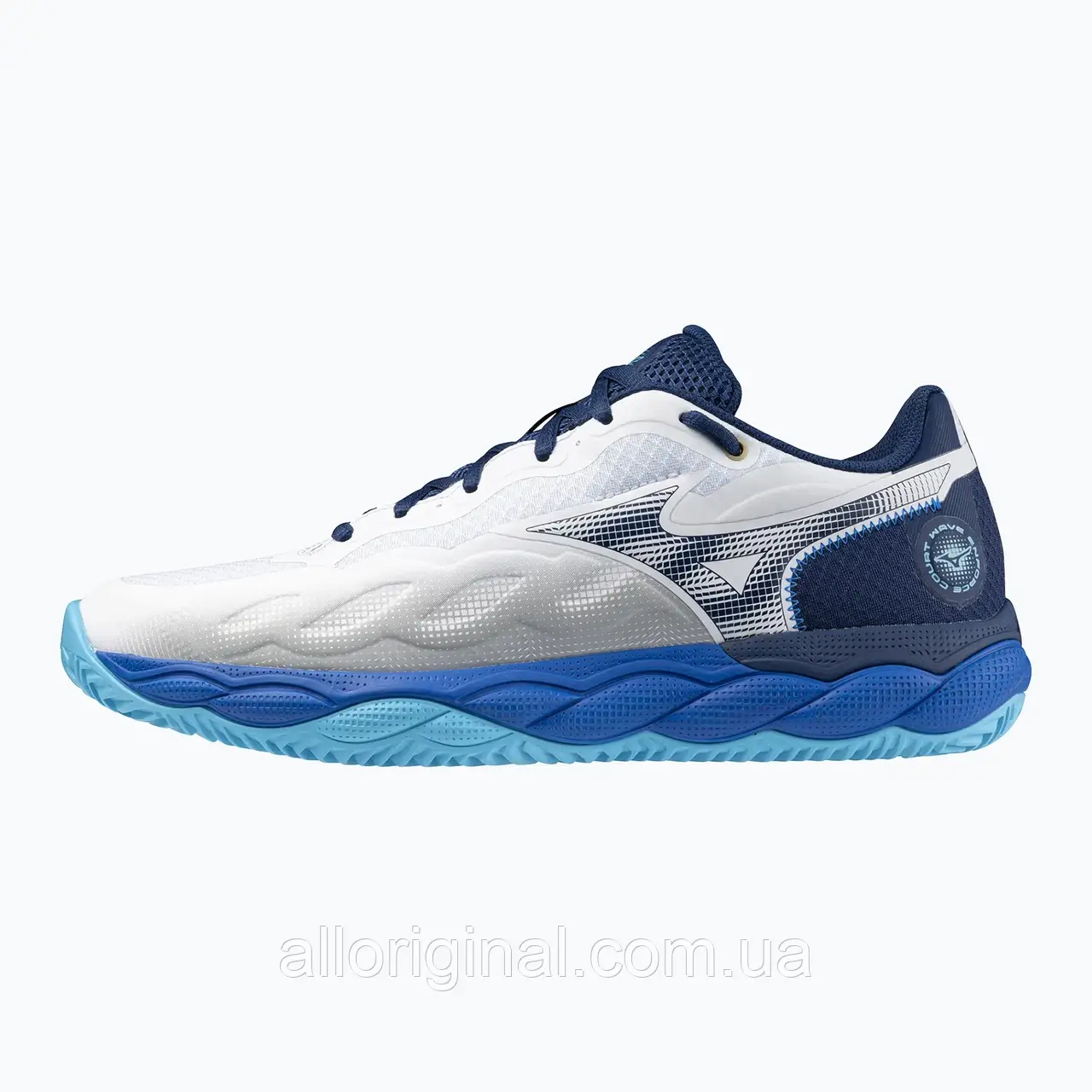 AllOriginal com ua Кросівки для тенісу Mizuno Wave Enforce Court CC white/estate blue/river blue РОЗМІРИ