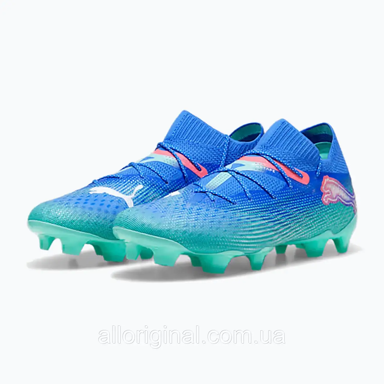 AllOriginal com ua Кросівки футбольні PUMA Future 7 Ultimate FG/AG bluemazing/puma white/electric peppermint