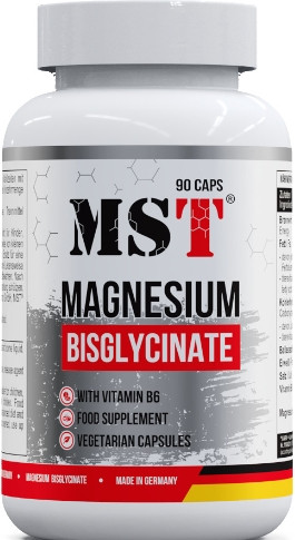 Магний та Вітамін Б6 MST Magnesium Bisglycinate With Vitamin B6 90 капс, фото 1