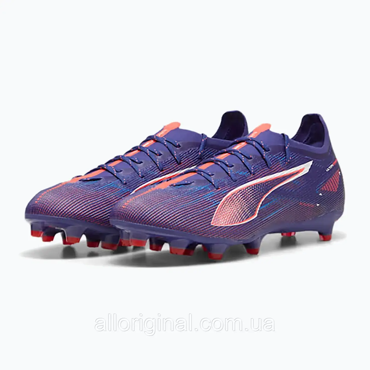 AllOriginal com ua Футбольні бутси PUMA Ultra 5 Pro FG/AG лазуровий лазурит / пума білий / захід сонця РОЗМІРИ