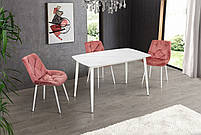 Стіл Кіпарис (Білий/мармур білий)