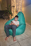 Крісло-мішок Груша XL, Безкаркасні пуфи та крісла, Стильні м'які крісла для дому, Безкаркасні меблі, фото 5