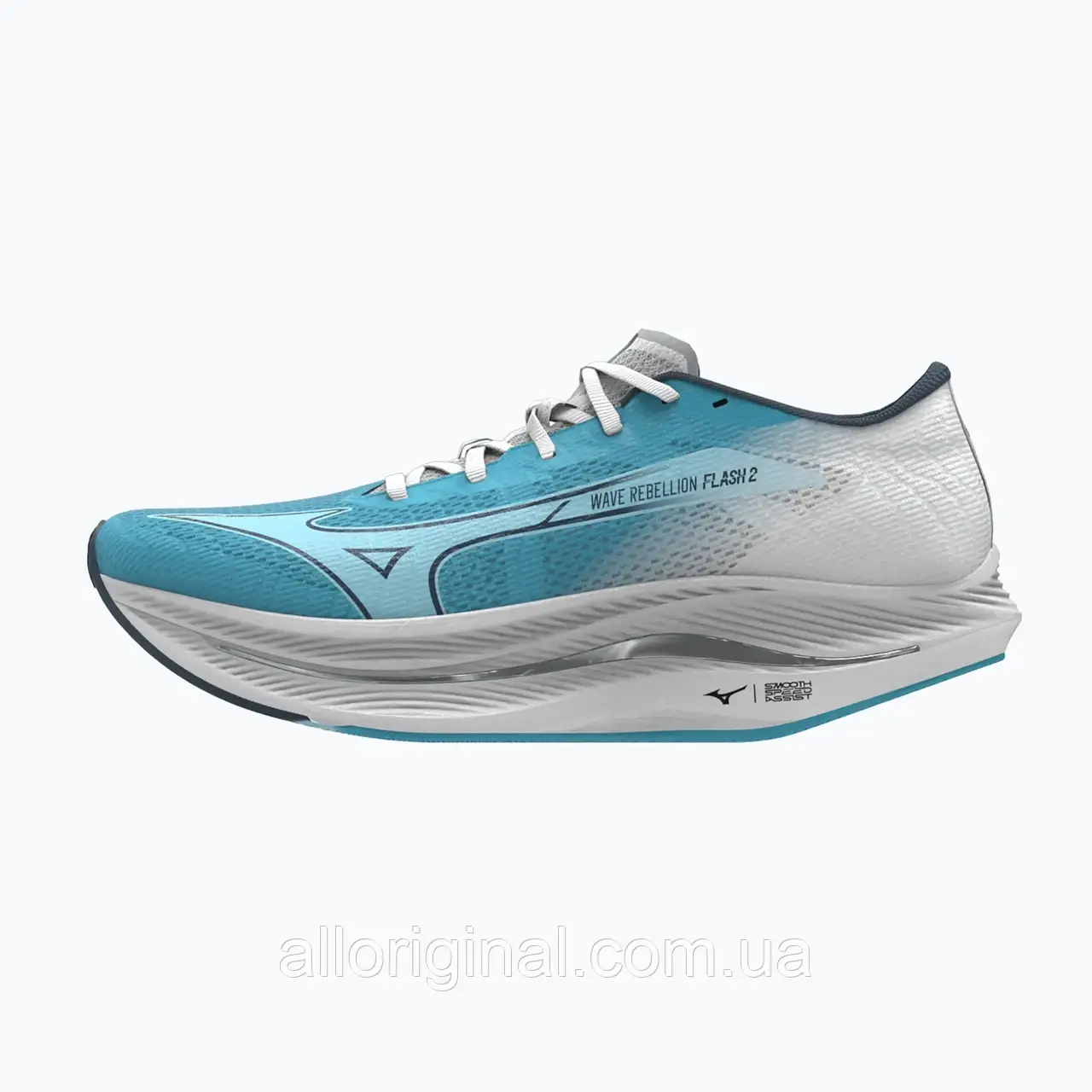 AllOriginal com ua Кросівки для бігу жіночі Mizuno Wave Rebellion Flash 2 river blue/blue wing teal/white