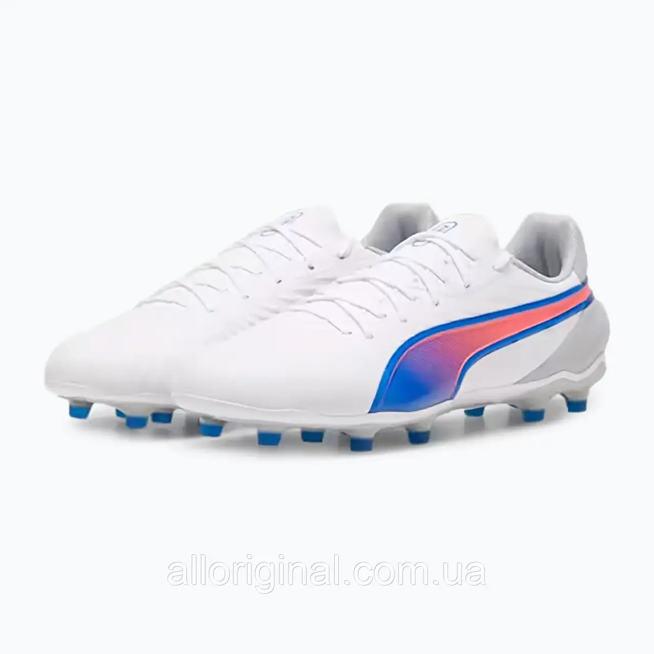AllOriginal com ua Кросівки футбольні PUMA King Match FG/AG puma white/bluemazing/flat light grey/sunset glow