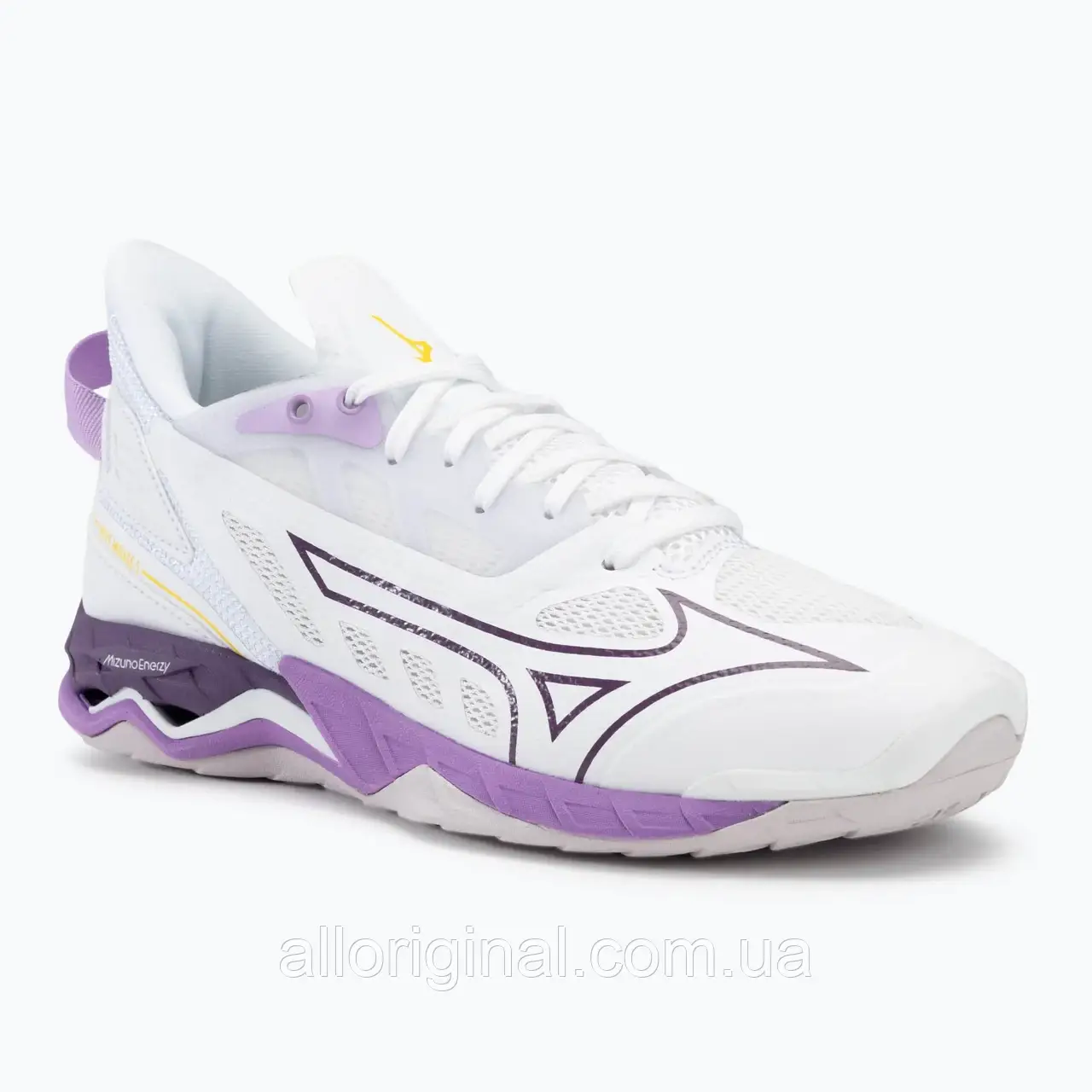 AllOriginal com ua Кросівки для гандболу жіночі Mizuno Wave Mirage 5 white/patrician purple/quince РОЗМІРИ