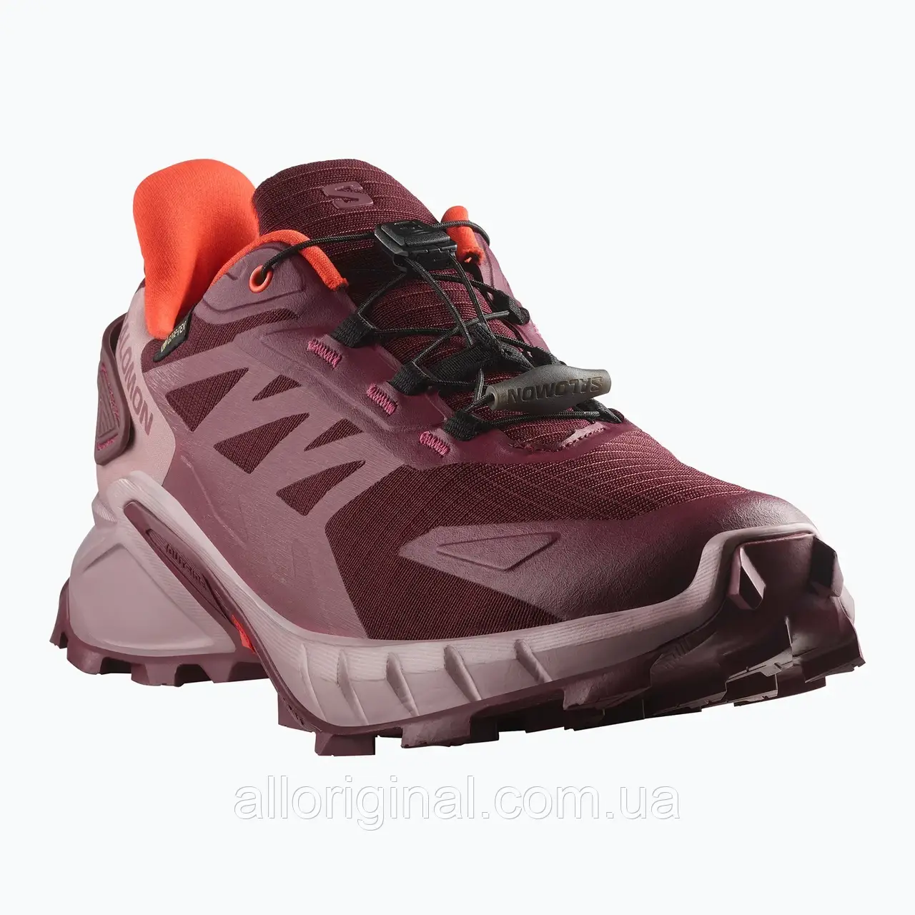 AllOriginal com ua Жіночі кросівки Salomon Supercross 4 GTX темно-синій портвейн/довіль ліловий/вишневий томат