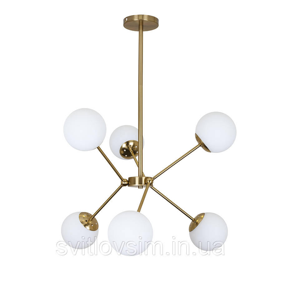 Люстра 7529810-6 BRZ+WH, фото 1