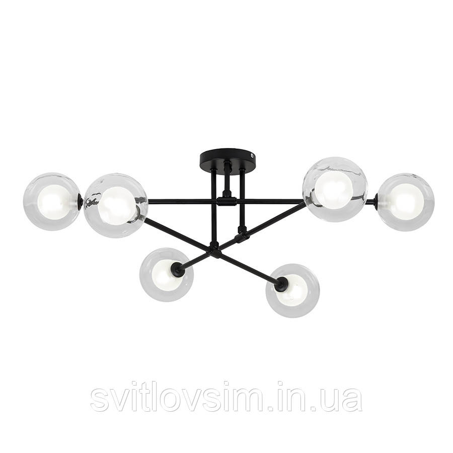 Люстра 752X100F-6 BK+CLWH, фото 1