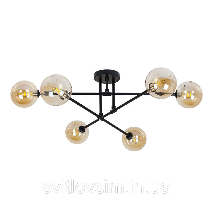 Люстра 752X100F-6 BK+BR, фото 1