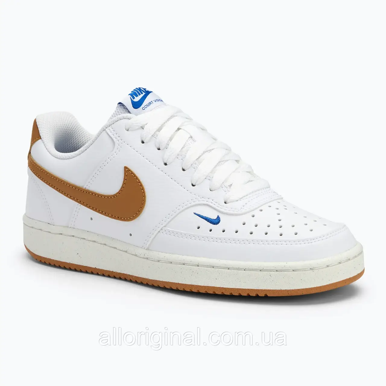 AllOriginal com ua Жіночі кросівки Nike Court Vision Low Next Nature білі/королівські/вітрило/льон РОЗМІРИ