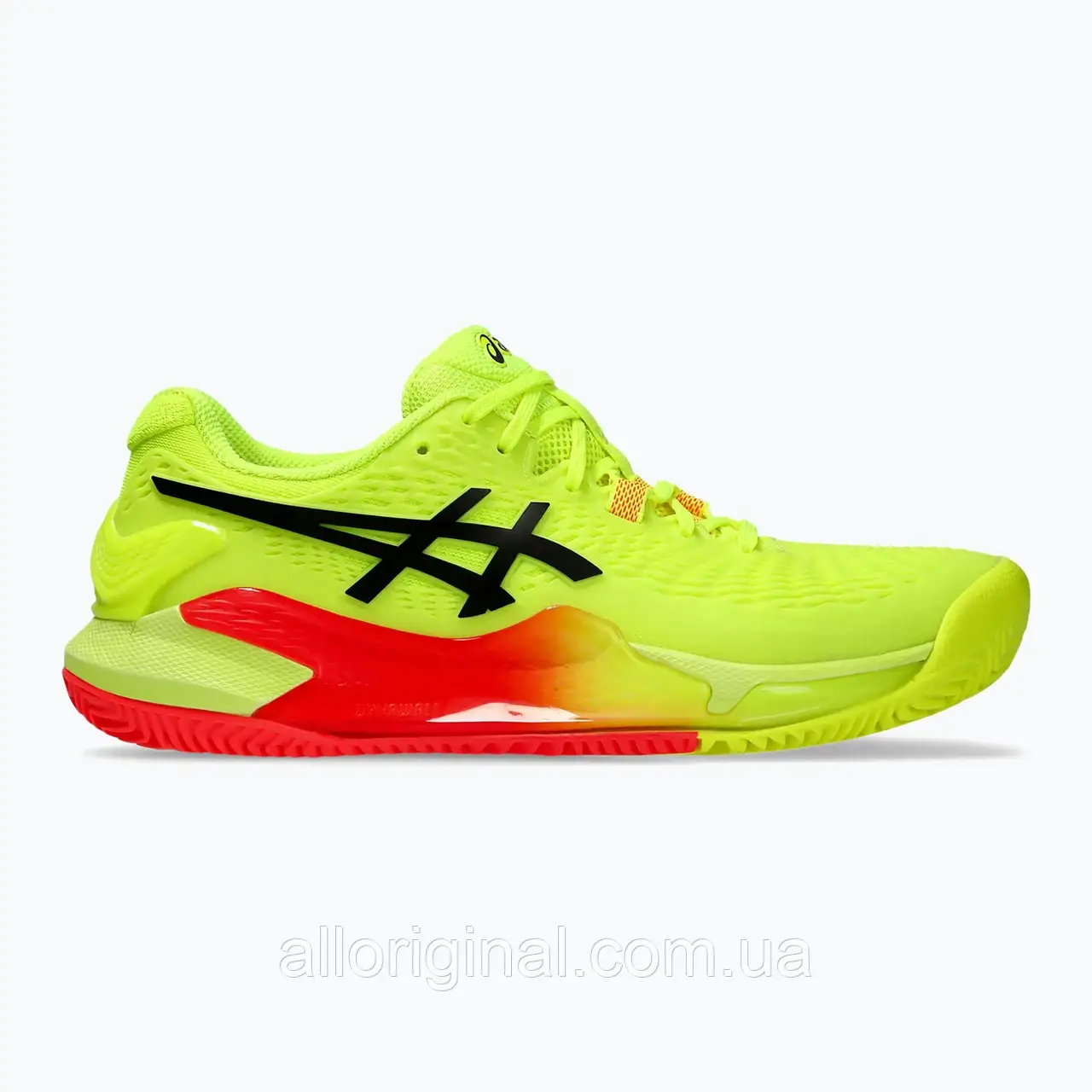 AllOriginal com ua Кросівки для тенісу жіночі ASICS Gel-Resolution 9 Clay Paris safety yellow/black РОЗМІРИ