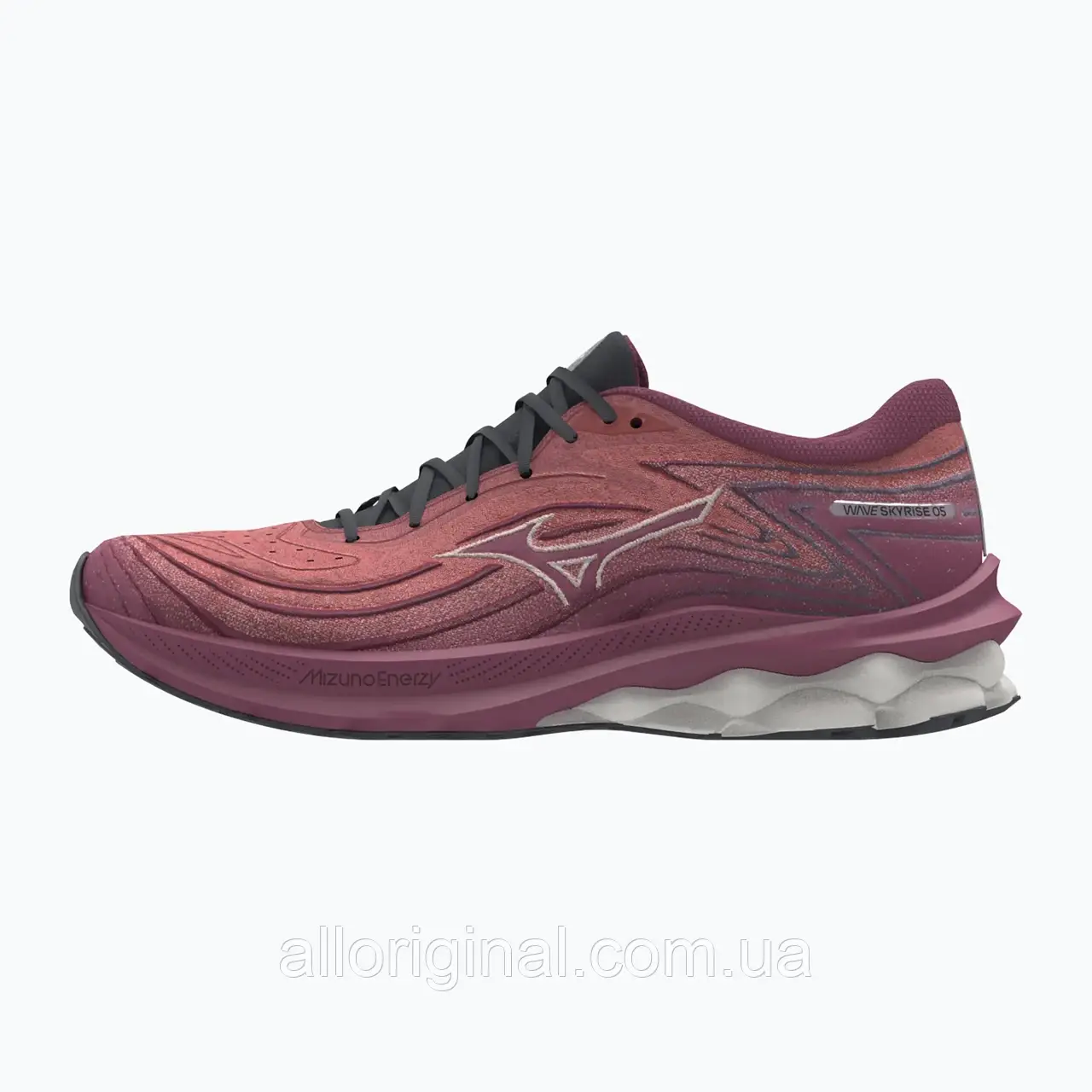 AllOriginal com ua Кросівки для бігу жіночі Mizuno Wave Skyrise 5 mineral red/white sand/violet quartz РОЗМІРИ