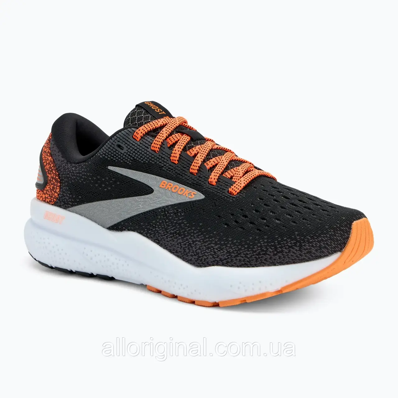 AllOriginal com ua Кросівки для бігу жіночі Brooks Ghost 16 black/orange/white РОЗМІРИ ЗАПИТУЙТЕ