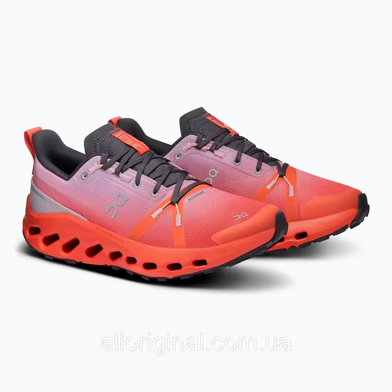 AllOriginal com ua Кросівки для бігу жіночі On Running Cloudsurfer Trail Waterproof mauve/flame РОЗМІРИ