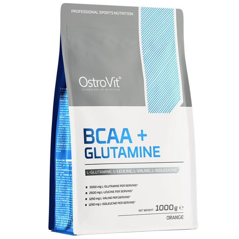 Амінокислоти (БЦАА) OstroVit BCAA + Glutamine (1000 грам.)