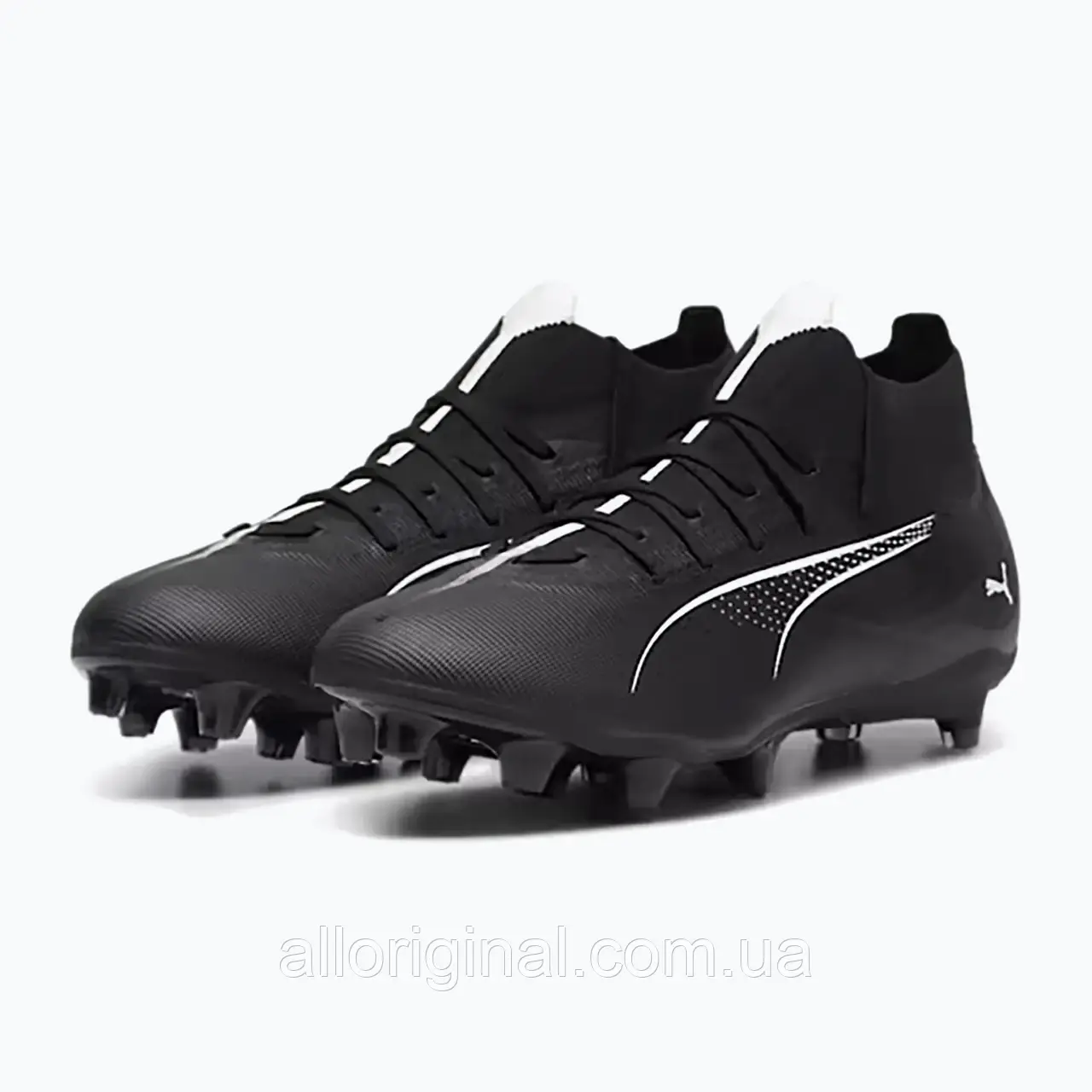 AllOriginal com ua Футбольні бутси PUMA Ultra 5 Match+ FG/AG чорні / білі / пума чорні / пума білі РОЗМІРИ