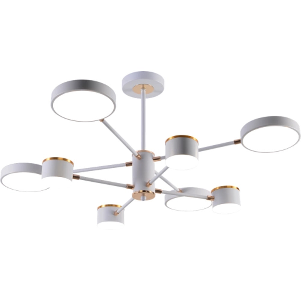 Біла світлодіодна люстра на 8 плафонів, 132W до 20 м² Sirius B X13288/8 WT+FGD, фото 1