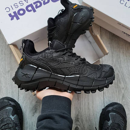 Зимові Чоловічі Кросівки Reebok Zig Kinetica 2 Edge Gore-Tex Black / Рибок Зіг Кенетика 2 Едж Гор Текс Чорні, фото 1