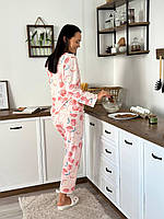 Піжама зі штанами. Жіночий костюм домашній комплект. Домашній одяг красивий., фото 7