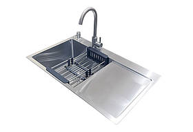 Комплект мийка + змішувач Romzha Caravela 78L (A). Врізна мийка зі змішувачем на кухню