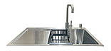 Комплект мийка + змішувач Romzha Caravela 78R (B). Сталева мийка зі змішувачем на кухню, фото 2