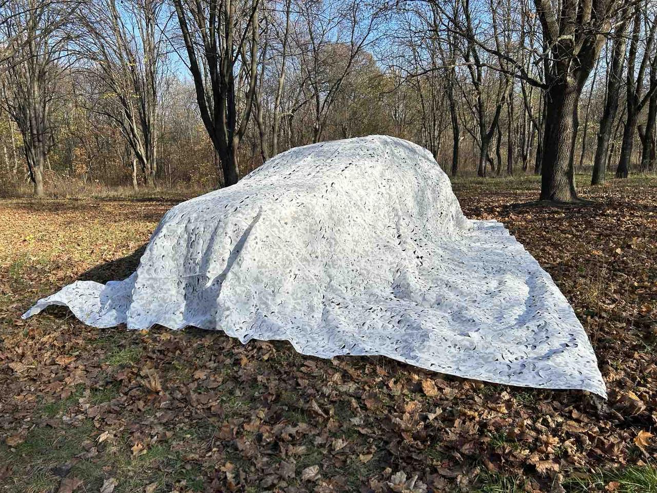 Маскувальна сітка для автомобіля та техніки Колір зима-1