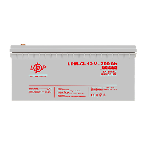 Акумулятор гелевий LPM-GL 12V - 200 Ah, фото 1