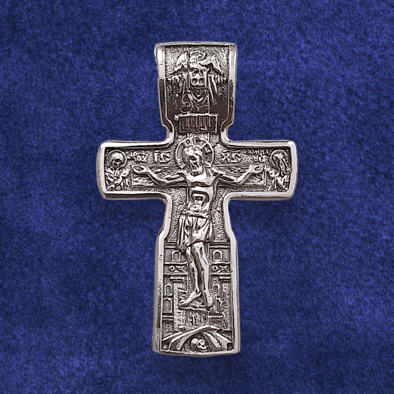 Хрестик срібний 7.86 г, чорнений, фото 1