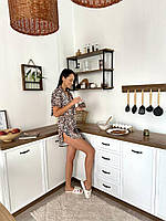 Піжама з леопардовим принтом. Модний комплект-двійка. Легкий домашній костюм., фото 10